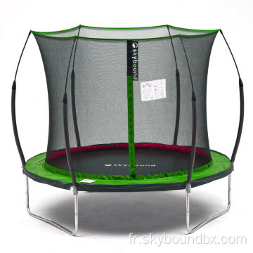 Trampoline 8 pieds à ressort avec coussin de ressort vert